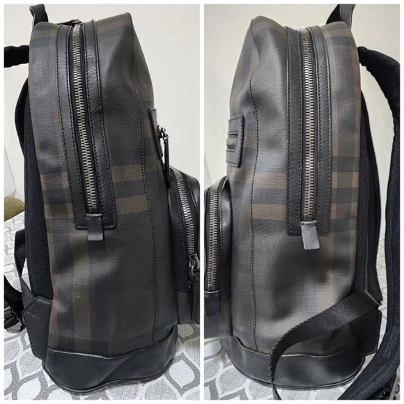 Authentic Burberry Smoked Check Backpack Black